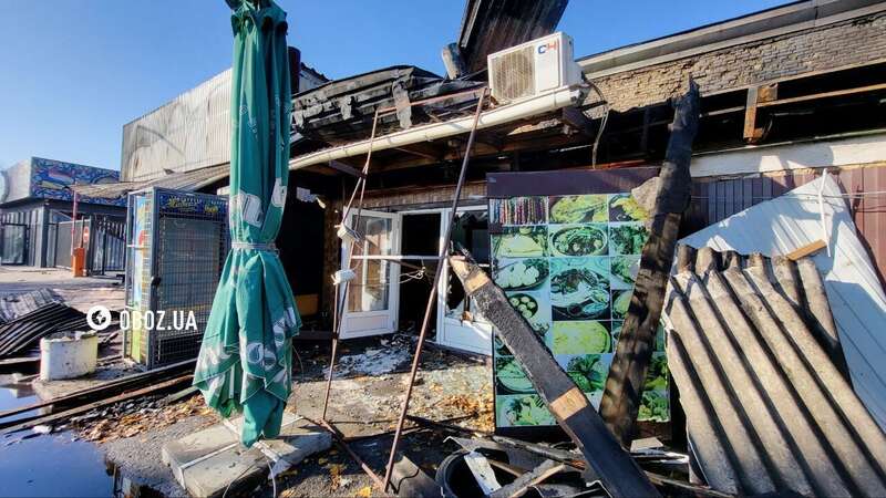 На ринку знищено більше десяти магазинів: нові дані про наслідки російського удару по Києву. Фоторепортаж