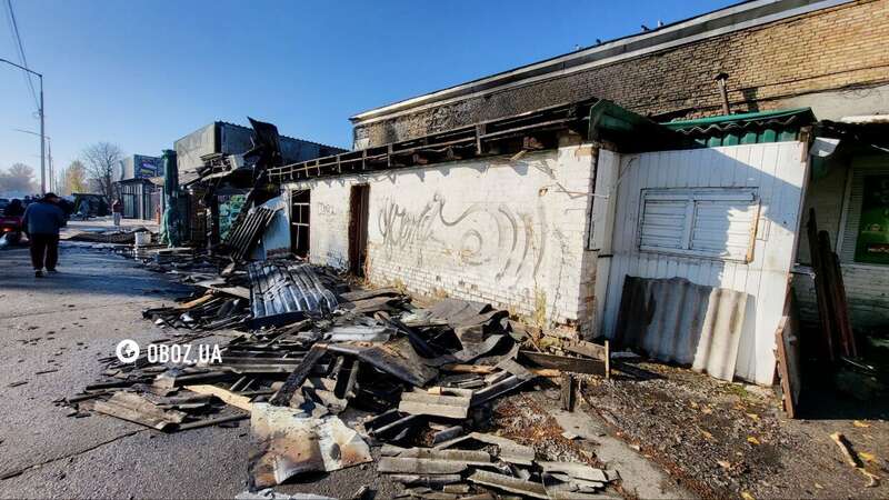 Over ten stores destroyed in the market: new data on the aftermath of the Russian strike on Kyiv. Photo report