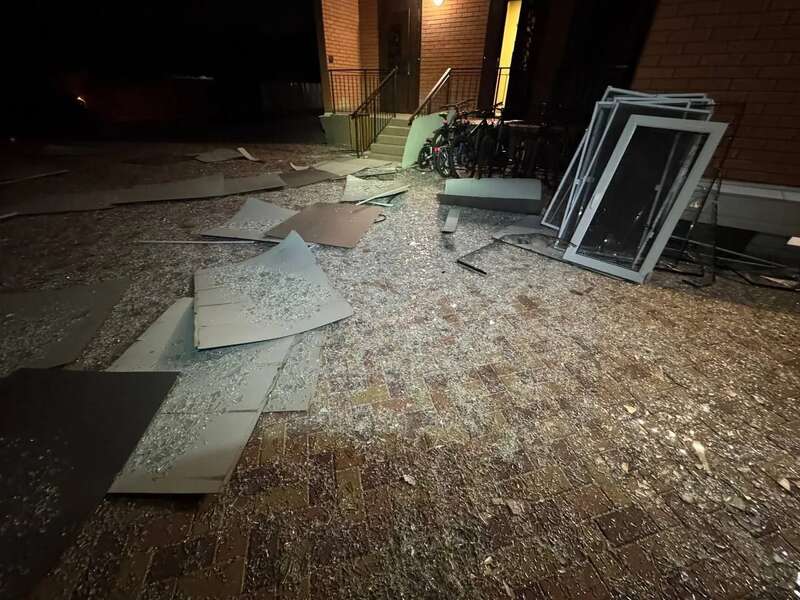 Russia attacked Odesa with drones: several multi-story buildings, administrative buildings, and vehicles were damaged. Video and photos