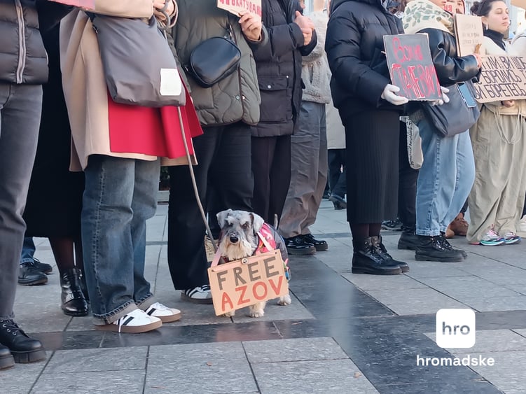 Акция в поддержку пленных украинских военных, Львов, 17 ноября 2024 года
