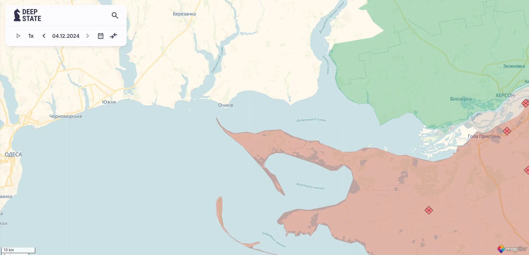 The occupiers have increased the number of their units on the Kinburn Spit: the Defense Forces explained the situation. Map dqxikeidqxitkant