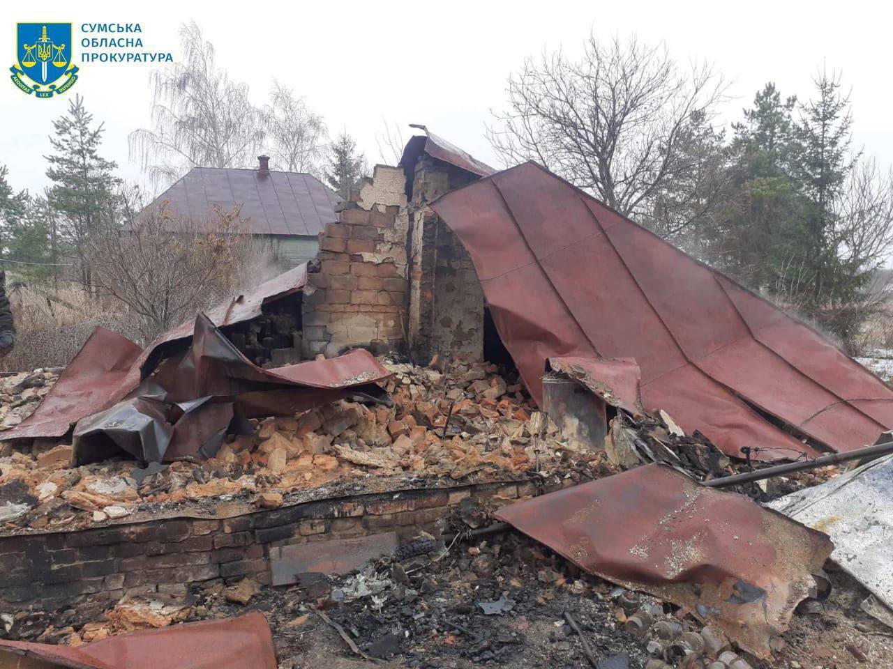 The house was completely destroyed: in the Sumy region, a couple died as a result of an enemy air strike. Photo dqxikeidqxitkant