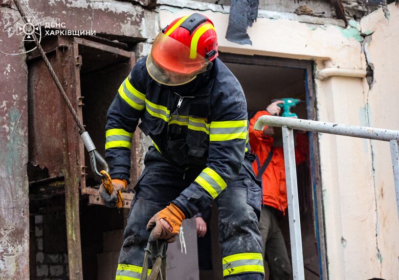 Emergency work after drone attack completed in Kharkiv