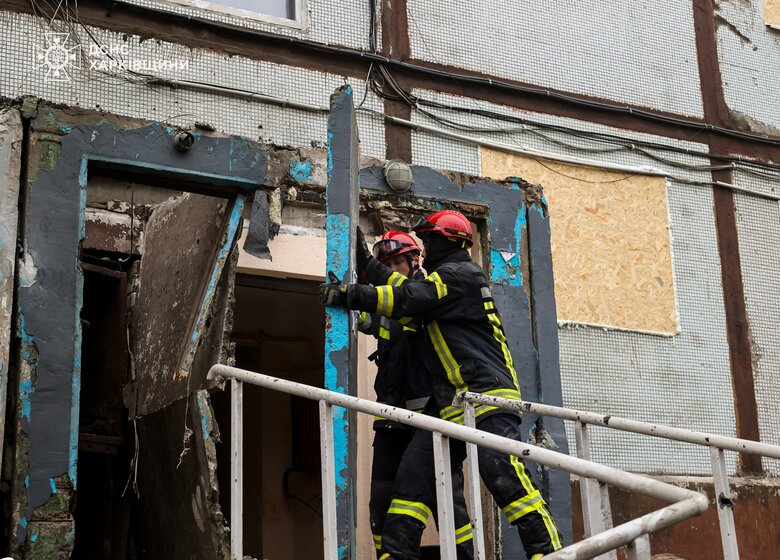 Emergency work after drone attack completed in Kharkiv