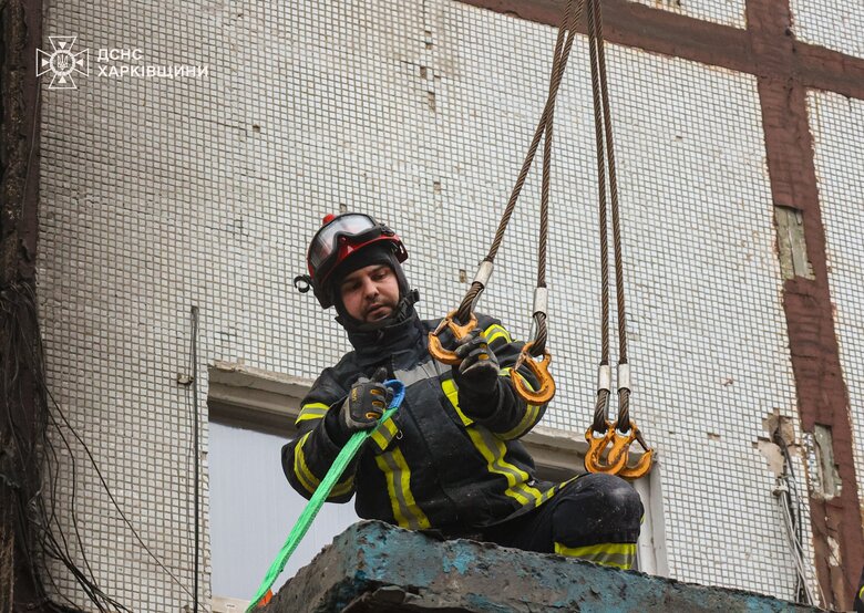 Emergency work after drone attack completed in Kharkiv