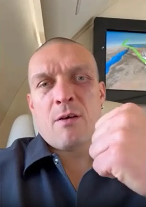 Usyk addressed Ukrainians and another nation after defeating Fury, recording a video from the plane