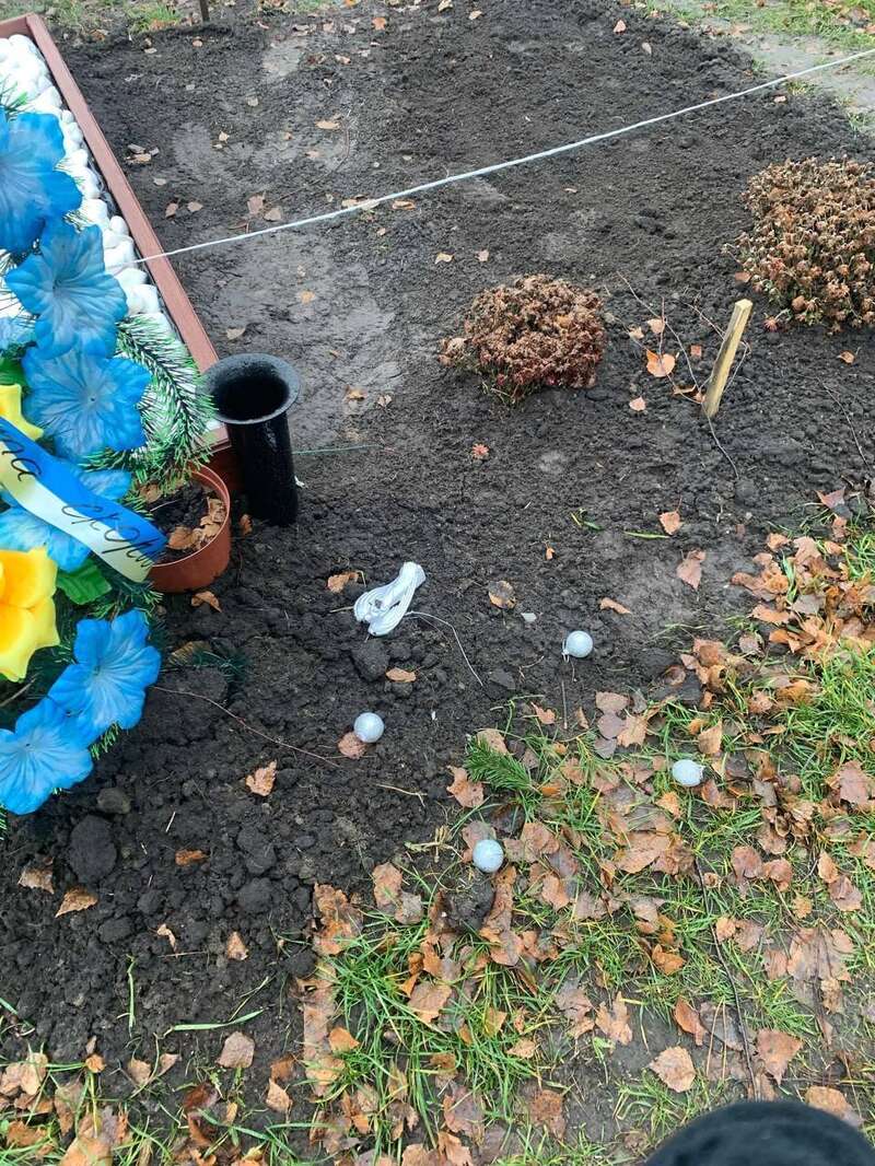 На кладбище в Рокитном неизвестные похитили елки с могил бойцов ВСУ. Фото dqxikeidqxitkant