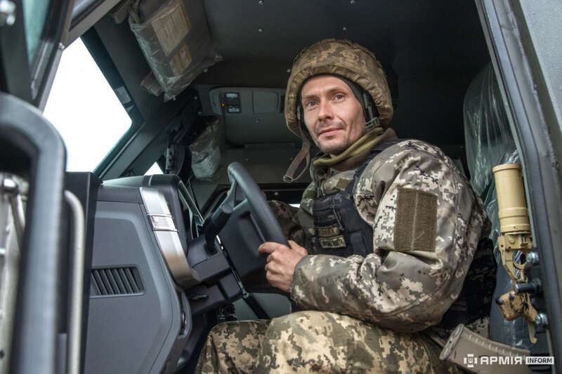 Ukrainian marines on Kozak-5