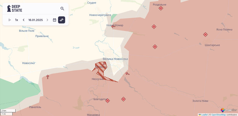 Russian advances near Dvorichna dqxikeidqxitkant