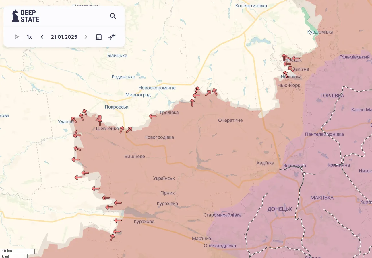 Сили оборони зупинили понад 60 атак на Покровському напрямку: у Генштабі розповіли про ситуацію. Карта