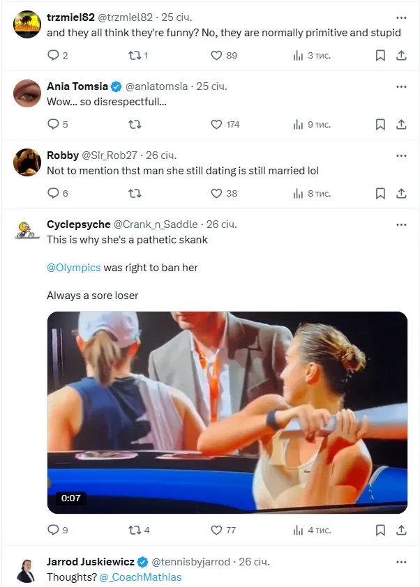 Улюблениця Лукашенка відзначилася неприємною витівкою після фіналу Australian Open-2025. Відео