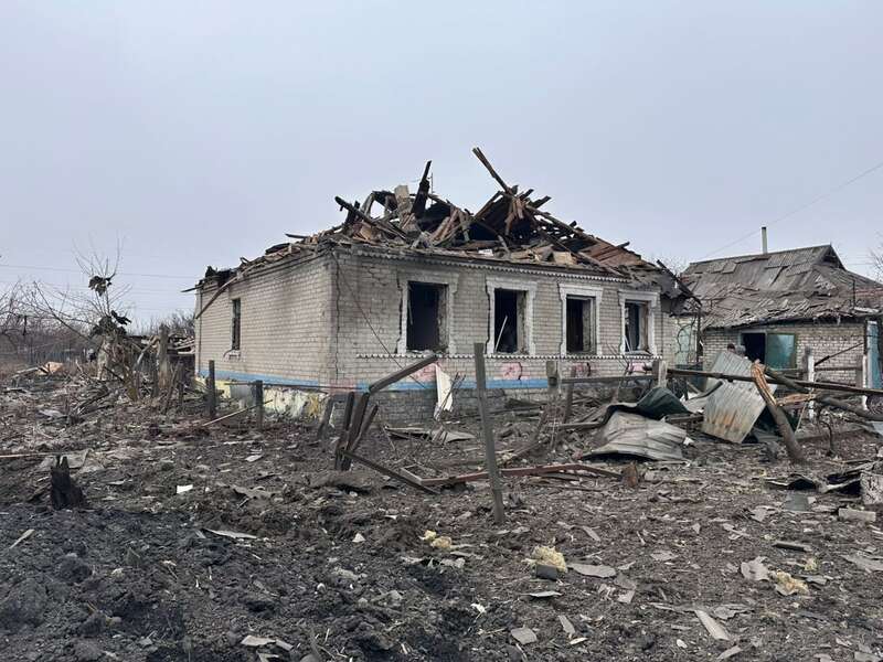 Consequences of Russian shelling of settlements in the Donetsk region.