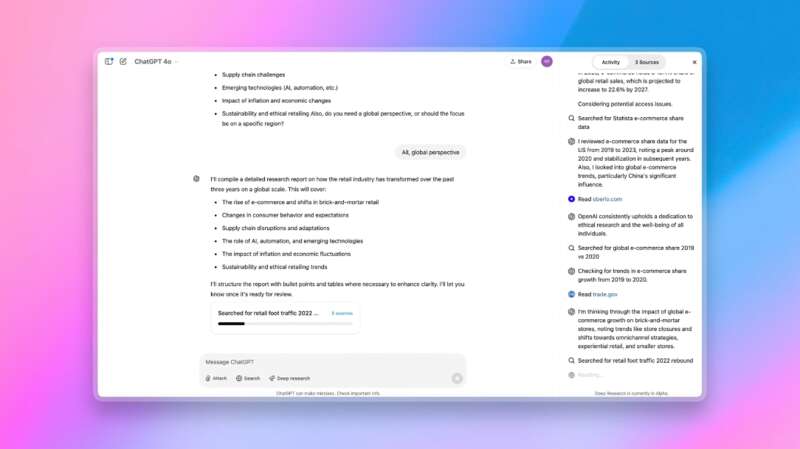 Робота інструмента Deep Research від OpenAI dqxikeidqxiqqeant