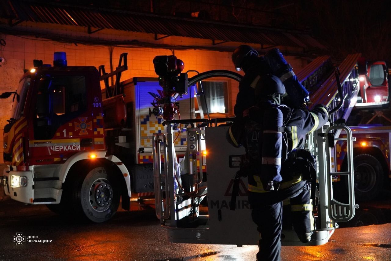 The occupiers attacked Cherkasy with drones: fires broke out at three enterprises. Photo