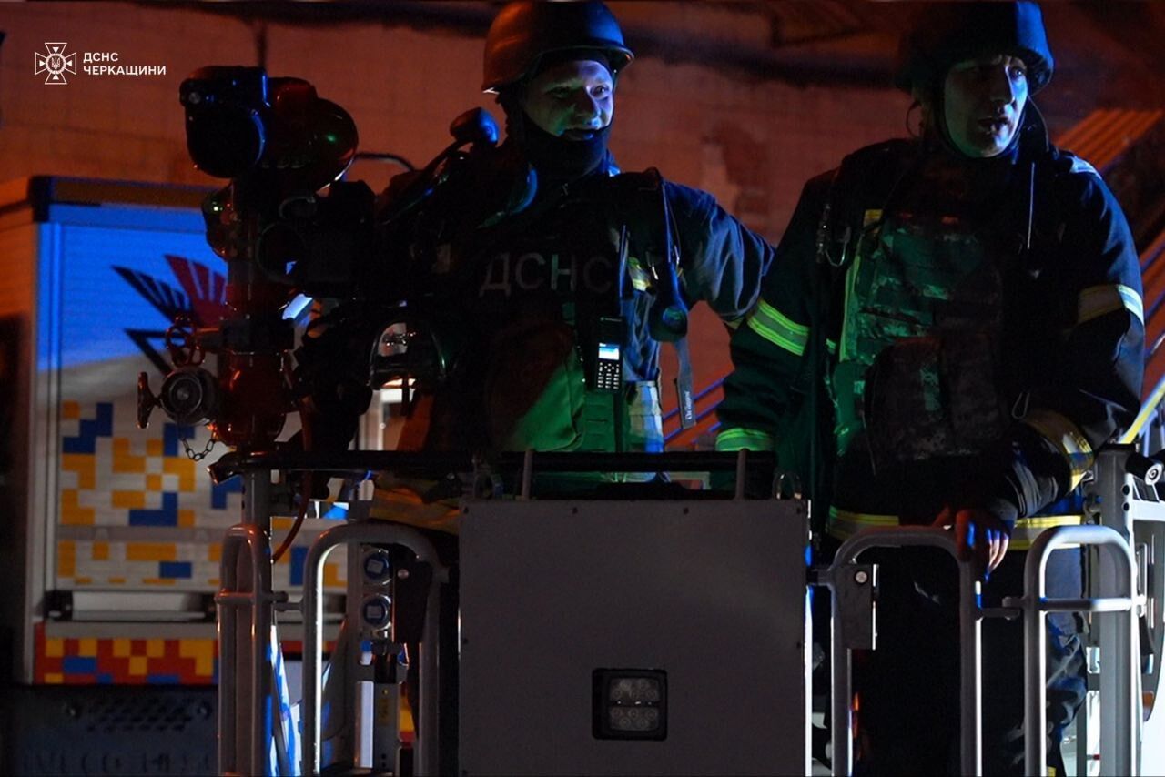 The occupiers attacked Cherkasy with drones: fires broke out at three enterprises. Photo