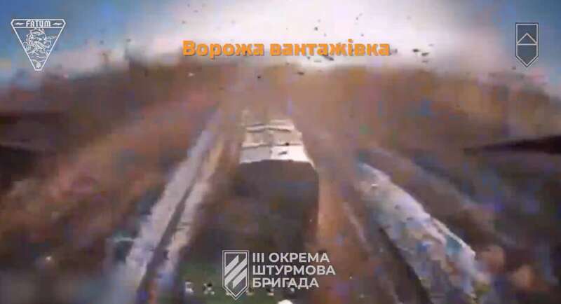 Воины 3-й ОШБр уничтожили вражеский грузовик