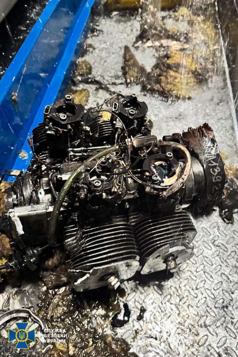 Was equipped with a high-explosive warhead: SSU showed debris of the Russian drone that attacked the ChNPP. Photo