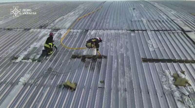 Chornobyl NPP: current status of extinguishing smoldering hotspots on the shelter as of February 19 dqxikeidqxitkant