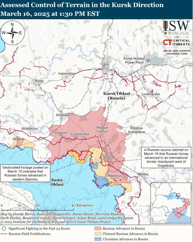 Российские войска пытаются вытеснить ВСУ из Курщины: в ISW рассказали, где идут бои, и оценили ситуацию. Карта dqxikeidqxitkant