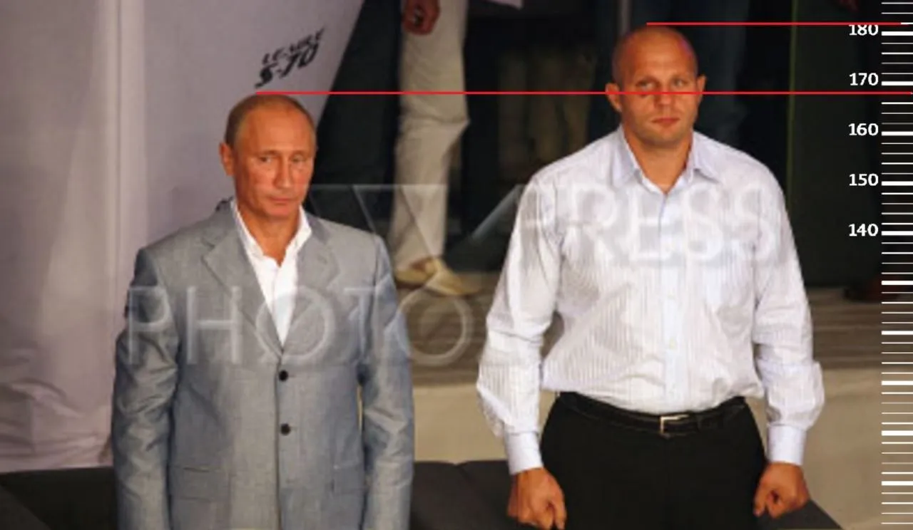 Путин и Федор Емельяненко рост