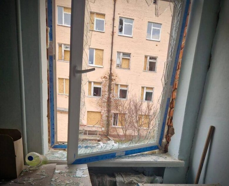 Hospital shelling in Chernihiv region on April 13