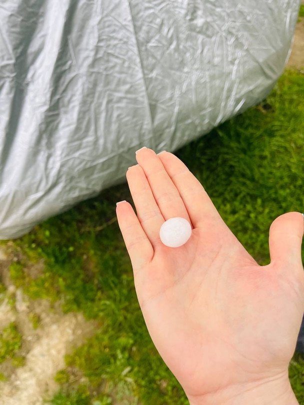 Hail in Yaremche, April 18