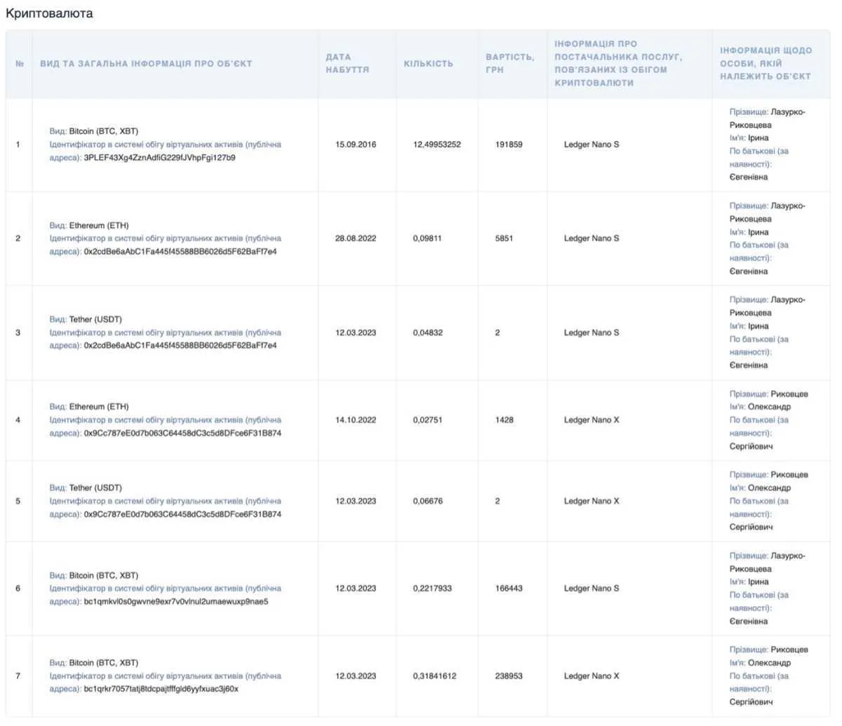 Що сховав в декларації Риковцев