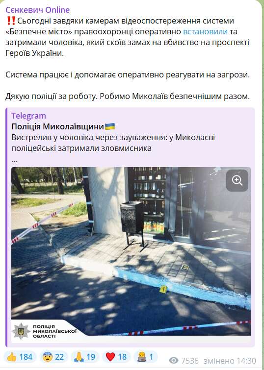 У Миколаєві чоловік відкрив стрілянину у магазині через зауваження: зловмисника затримали. Фото