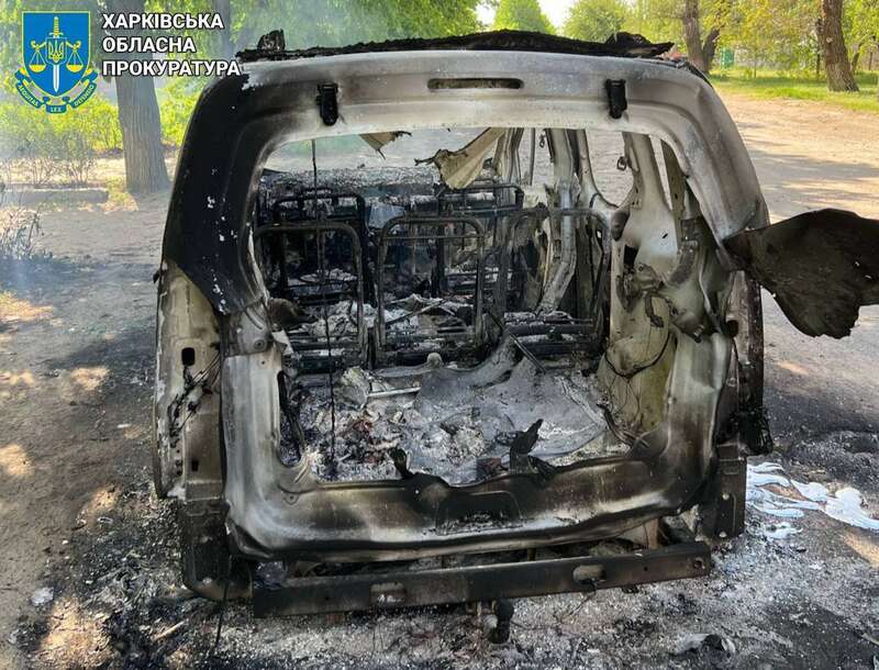 The FPV drone struck near a civilian vehicle in Kupiansk dqxikeidqxitkant