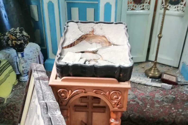В Белополье повреждена Петропавловская церковь из-за обстрела