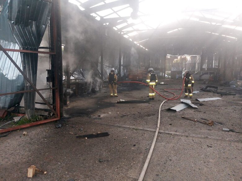 aftermath of shelling in Donetsk region