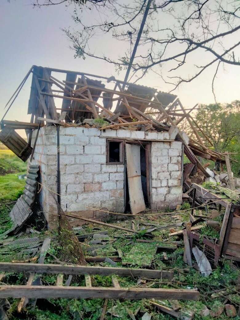 aftermath of shelling in Donetsk region