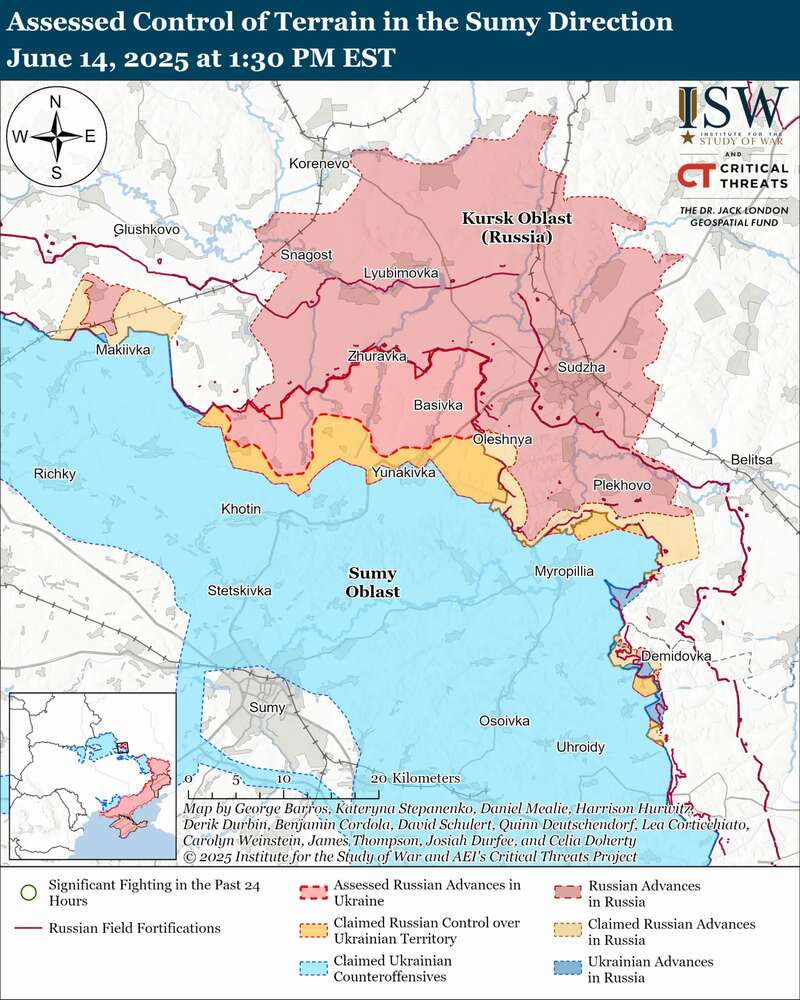 Україна та РФ провели наступальні операції на Курщині: дані ISW dqxikeidqxitkant