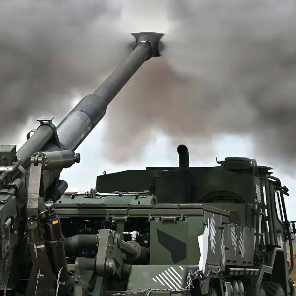 Испытания самоходной артиллерийской установки ARVE. Источник: финское Агентство оборонной логистики.