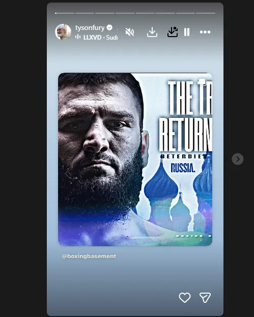 Тайсон Ф’юрі злетів з котушок і остаточно продався Росії: зробив репост новини з Путіним