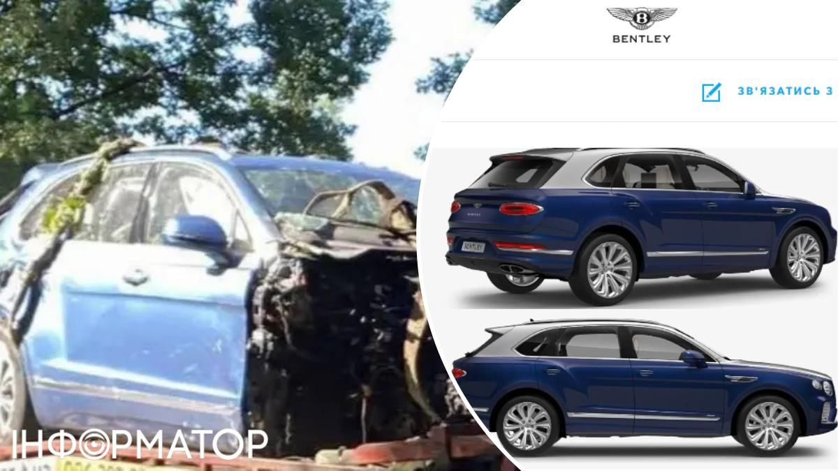 Судячи з кольору кузова, чоловіки розтрощили Bentley Bentayga Azure Duo-Tone by Mulliner вартістю 17,7 млн грн dqxikeidqxitkant