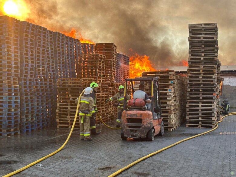 fire at the enterprise in Trebukhiv
