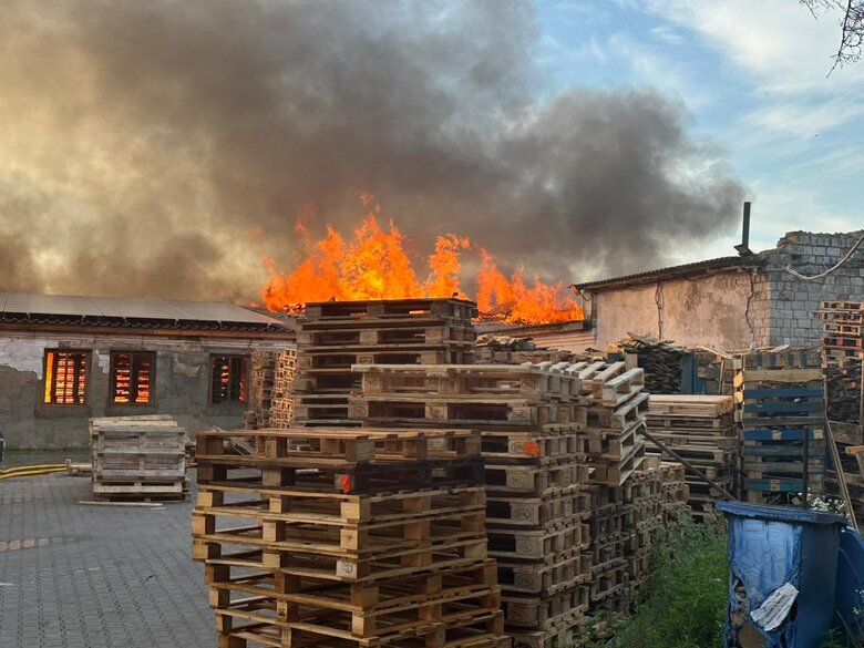 fire at the enterprise in Trebukhiv
