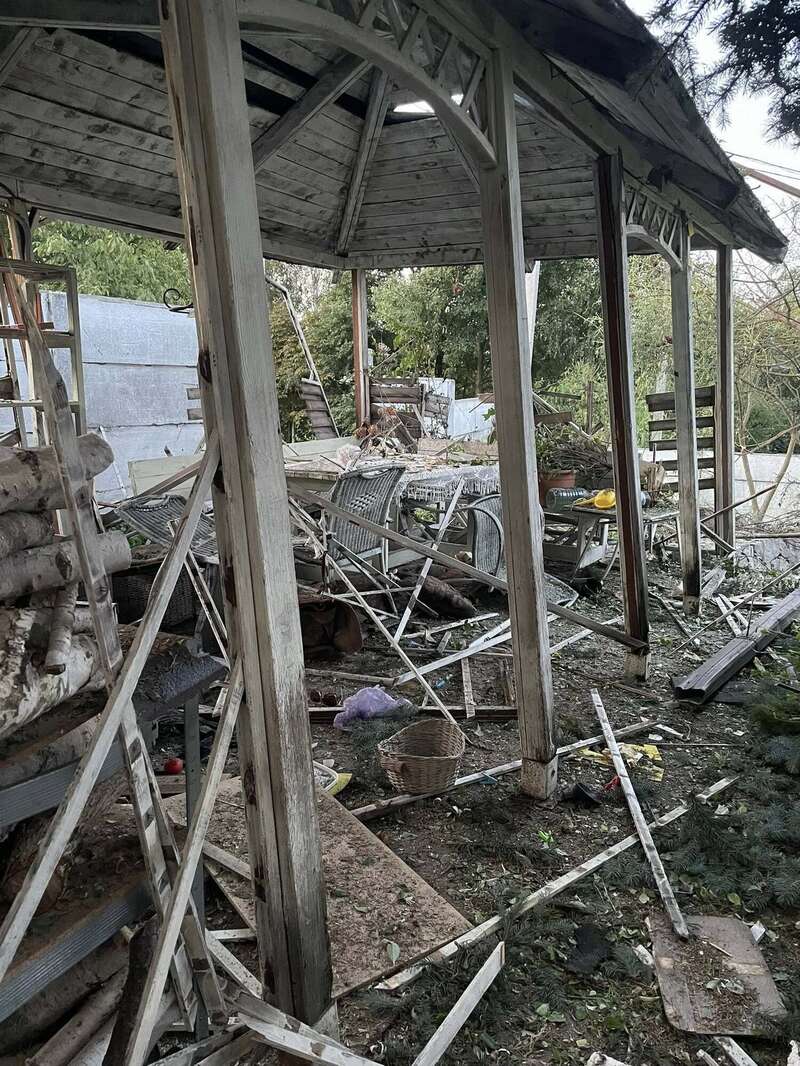 Будинок рестораторки Січкар був пошкоджений внаслідок російської атаки на Київщину. Фото