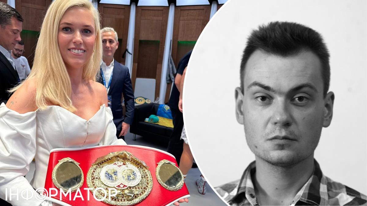 Піарниця Ярослава Гресь потрималася за чемпіонський пояс Олександра Усика на матчі-реванші на арені