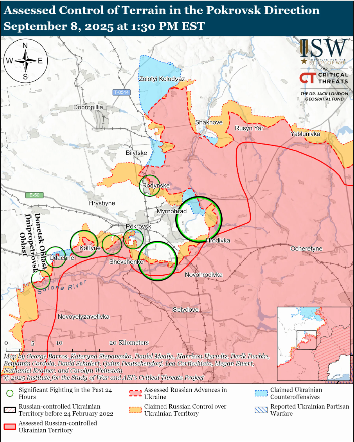 ВСУ продвинулись на сумском направлении, армия РФ готовится к штурму Покровска: карты ISW