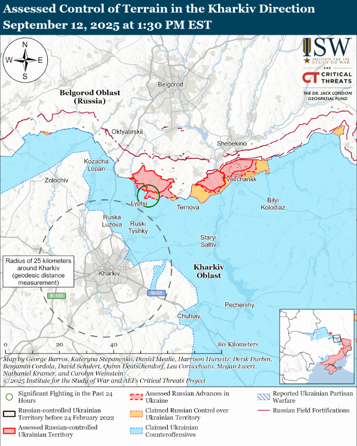 Армія РФ атакує по всіх напрямках фронту, але безрезультатно: карти ISW