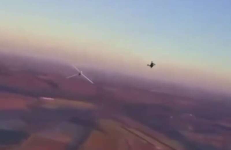 A video of the downing of Russian drones has surfaced online
