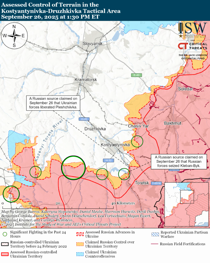 ВСУ продвинулись на направлении Константиновка-Дружковка, враг пошел вперед под Покровском: карты ISW