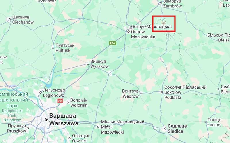 Поблизу Варшави виявили залишки невідомого дрона dqxikeidqxitkant