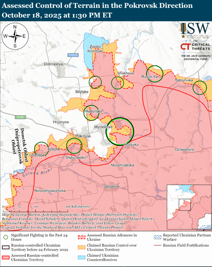 ЗСУ успішно знищують російські ДРГ, які намагаються проникнути до Покровська, - ISW